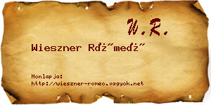 Wieszner Rómeó névjegykártya